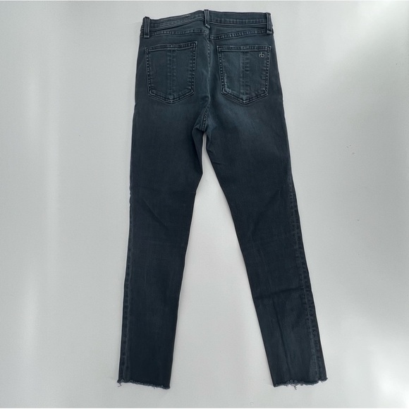 rag & bone High-Rise Skinny Ankle Frayed Hem Distressed Jeans Size 28 Women's - Picture 3 of 8
